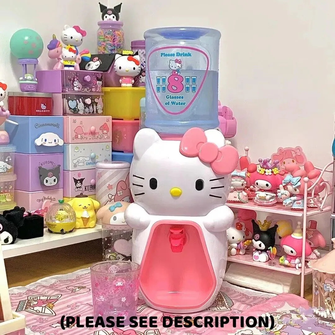 2000ml Water Dispenser Hello Kitty Mini Anime My Melody Cartoon Drinking Pink Light