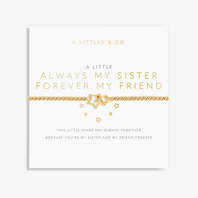 A Little 'Always My Sister, Forever My Friend' Bracelet in Gold-Tone Plating