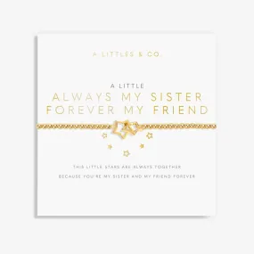 A Little 'Always My Sister, Forever My Friend' Bracelet in Gold-Tone Plating