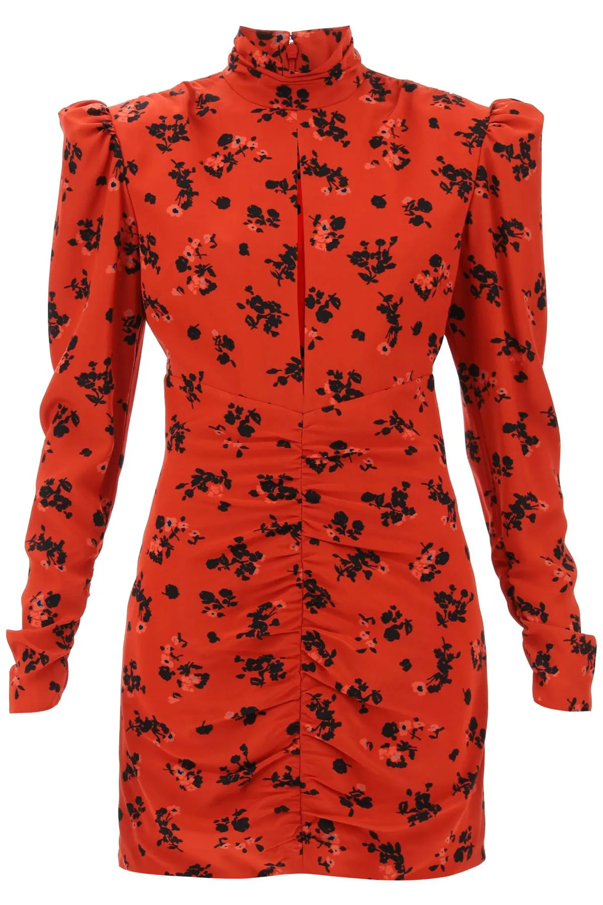 Alessandra rich high-neck floral mini dress FABX3617 F4212 RED