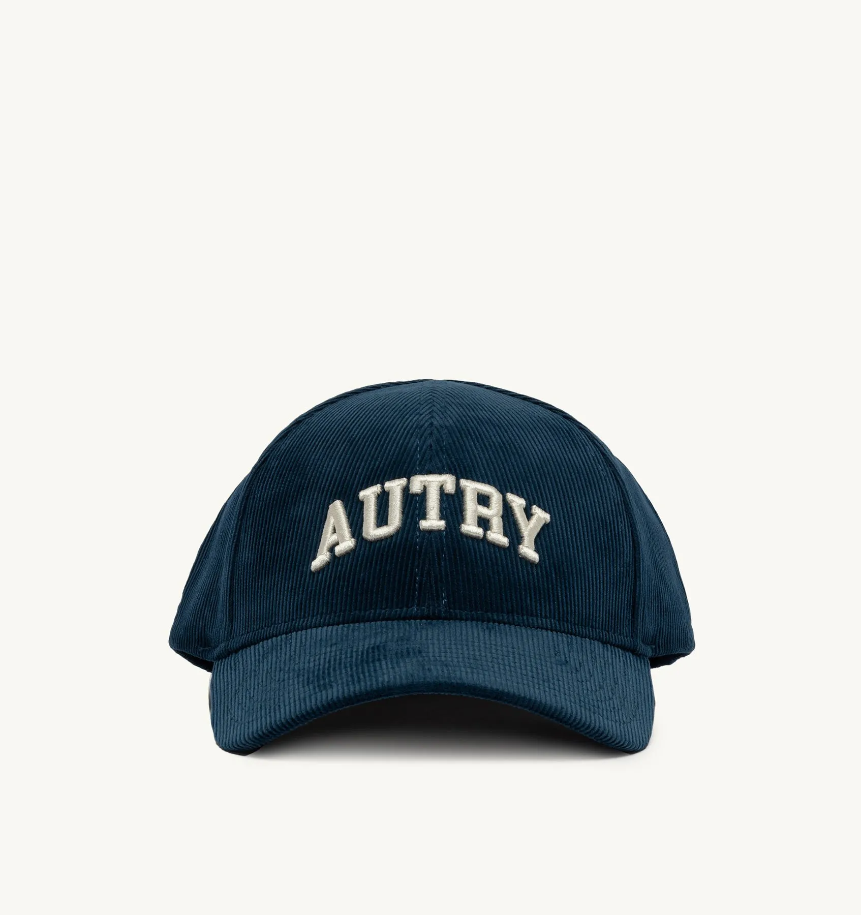 AUTRY APPAREL WOMAN  BASEBALL CAP IN EMBROIDERED BLUE CORDUROY