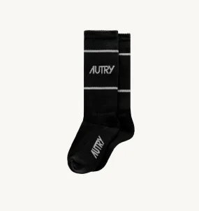 AUTRY APPAREL WOMAN  SOCKS IN BLACK COTTON TERRY