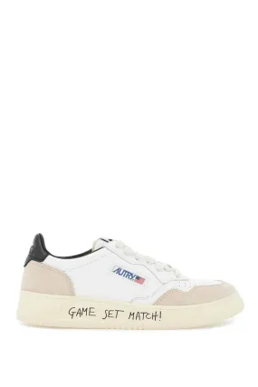 Autry Leather Low Top Medalist Sneakers   Beige