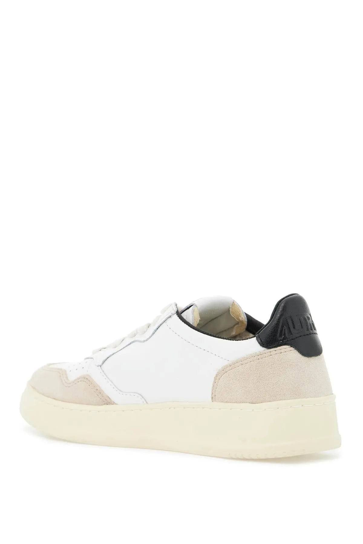 Autry Leather Low Top Medalist Sneakers   Beige