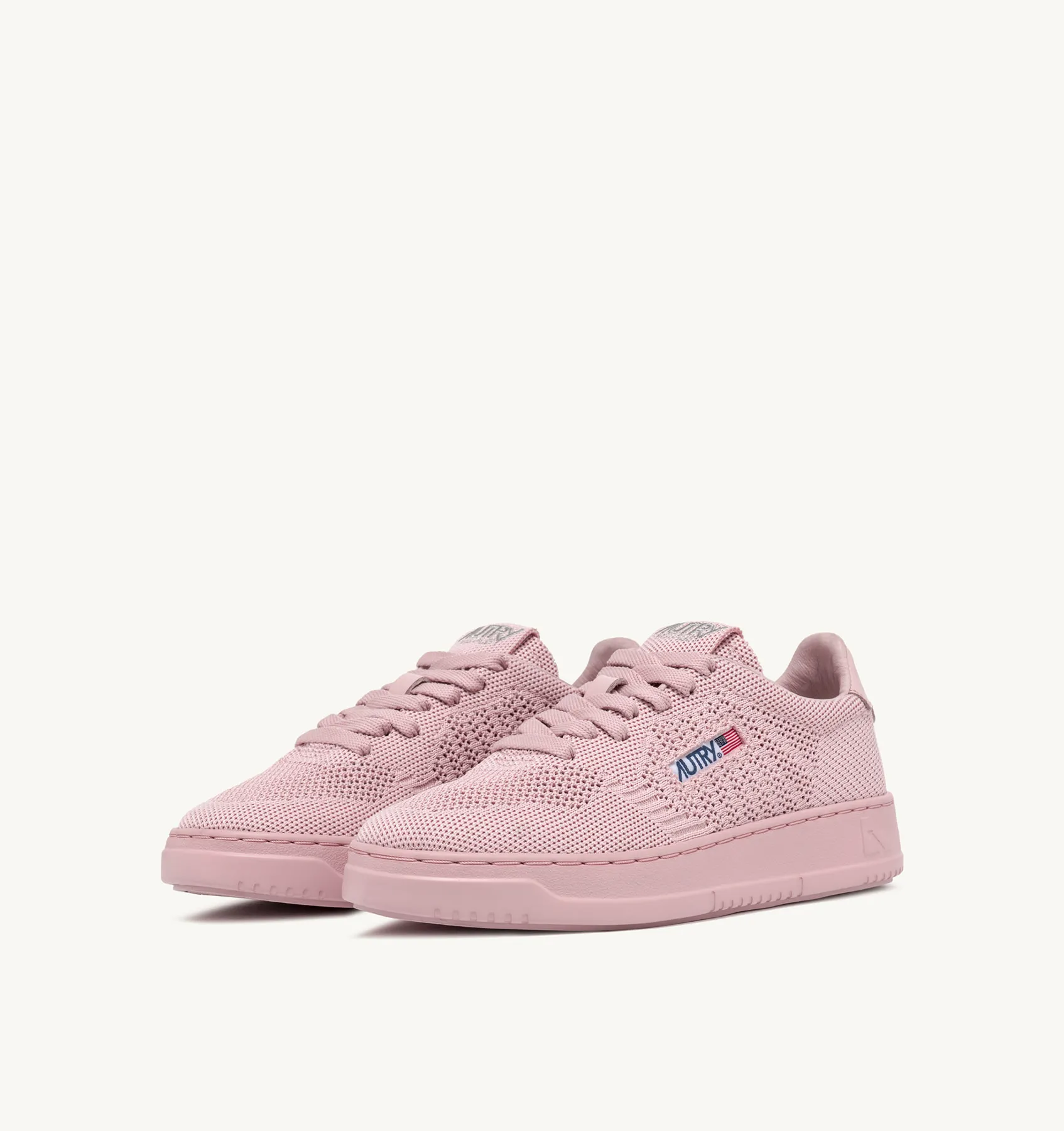 AUTRY NEW ARRIVALS WOMAN WOMAN  EASEKNIT MEDALIST LOW SNEAKERS IN PINK FABRIC