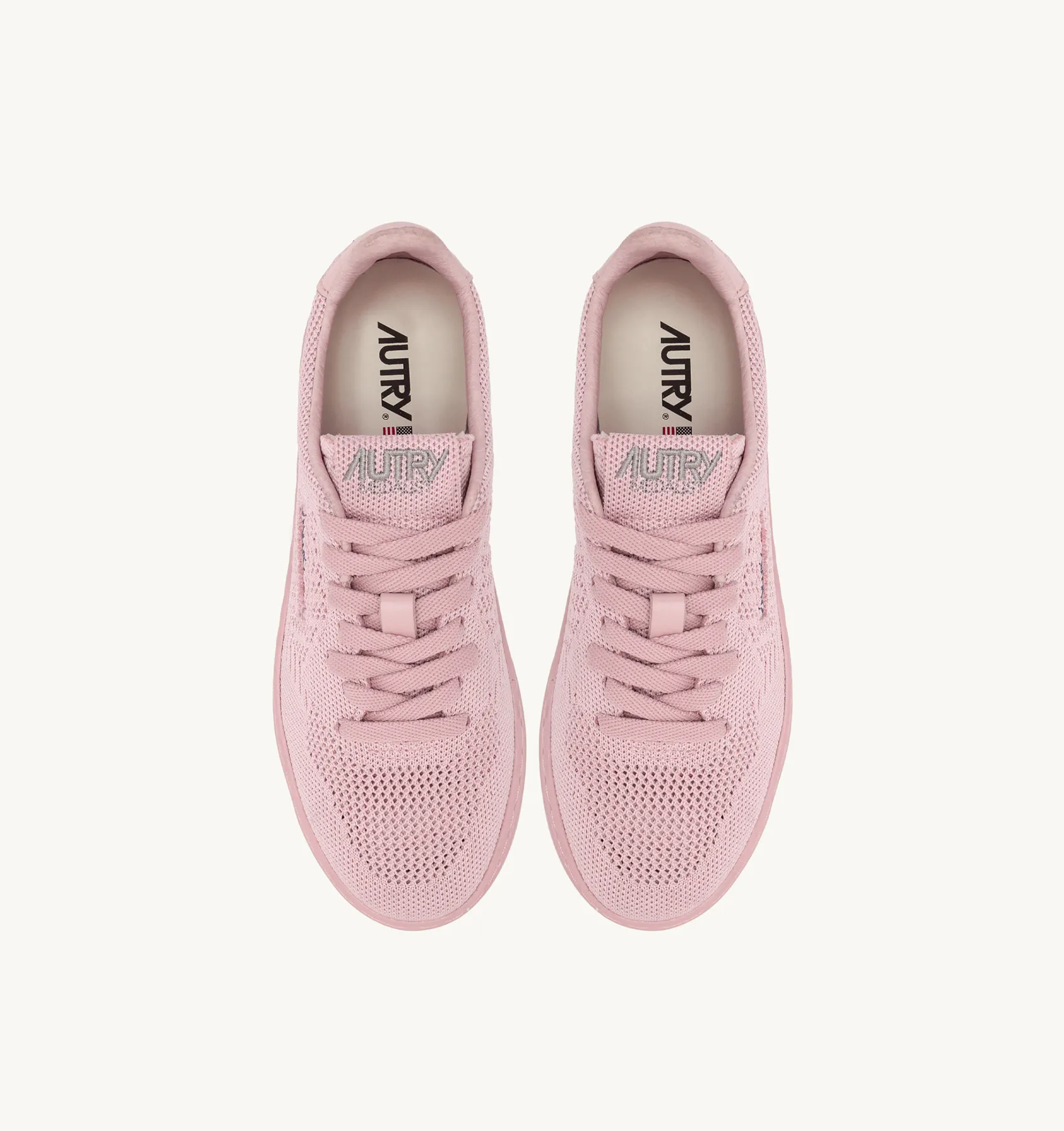 AUTRY NEW ARRIVALS WOMAN WOMAN  EASEKNIT MEDALIST LOW SNEAKERS IN PINK FABRIC