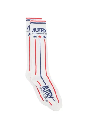 Autry tennis socks SOIU41RS RED STR