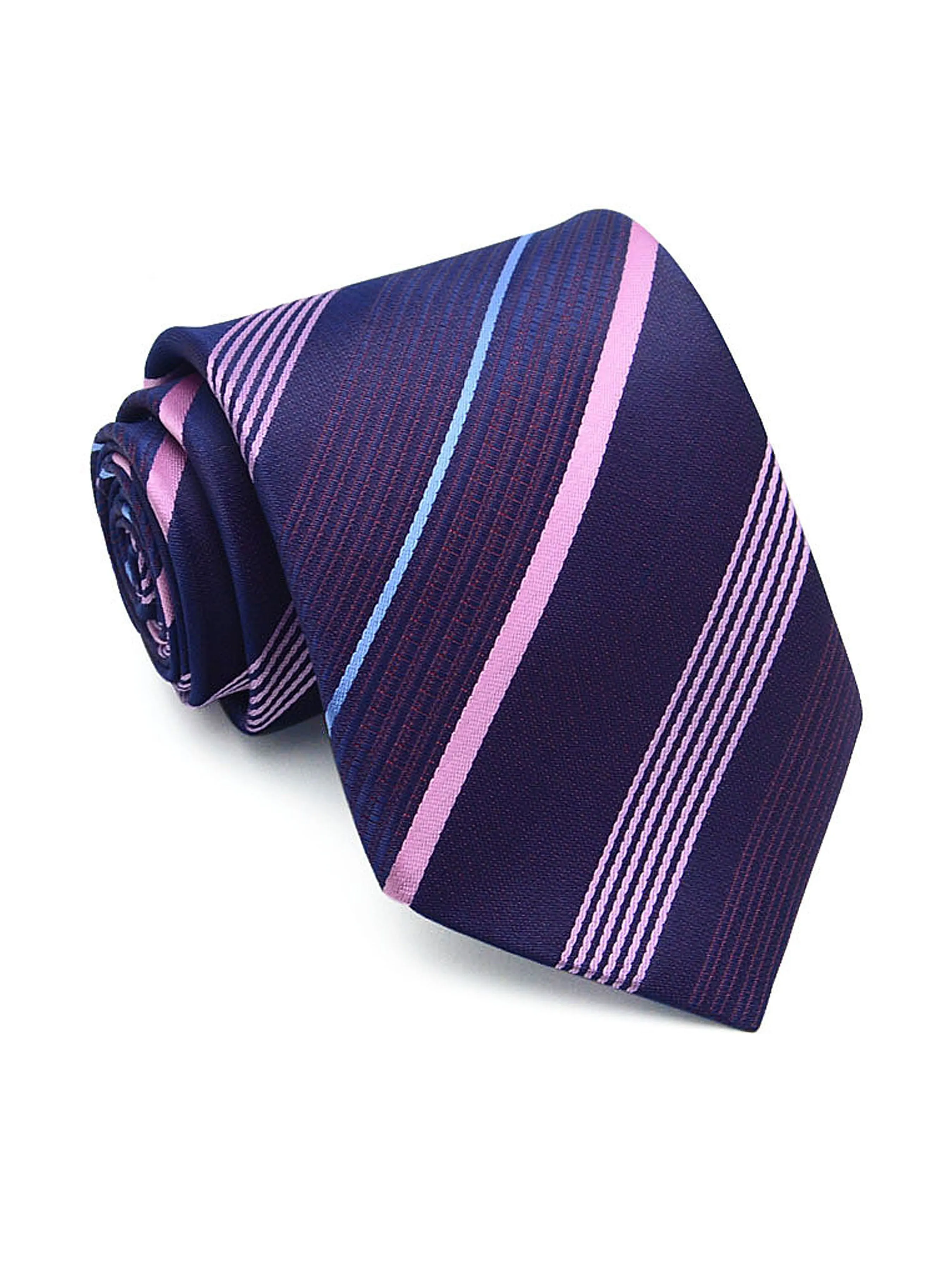 Bar Stripe Tie - Dark Purple