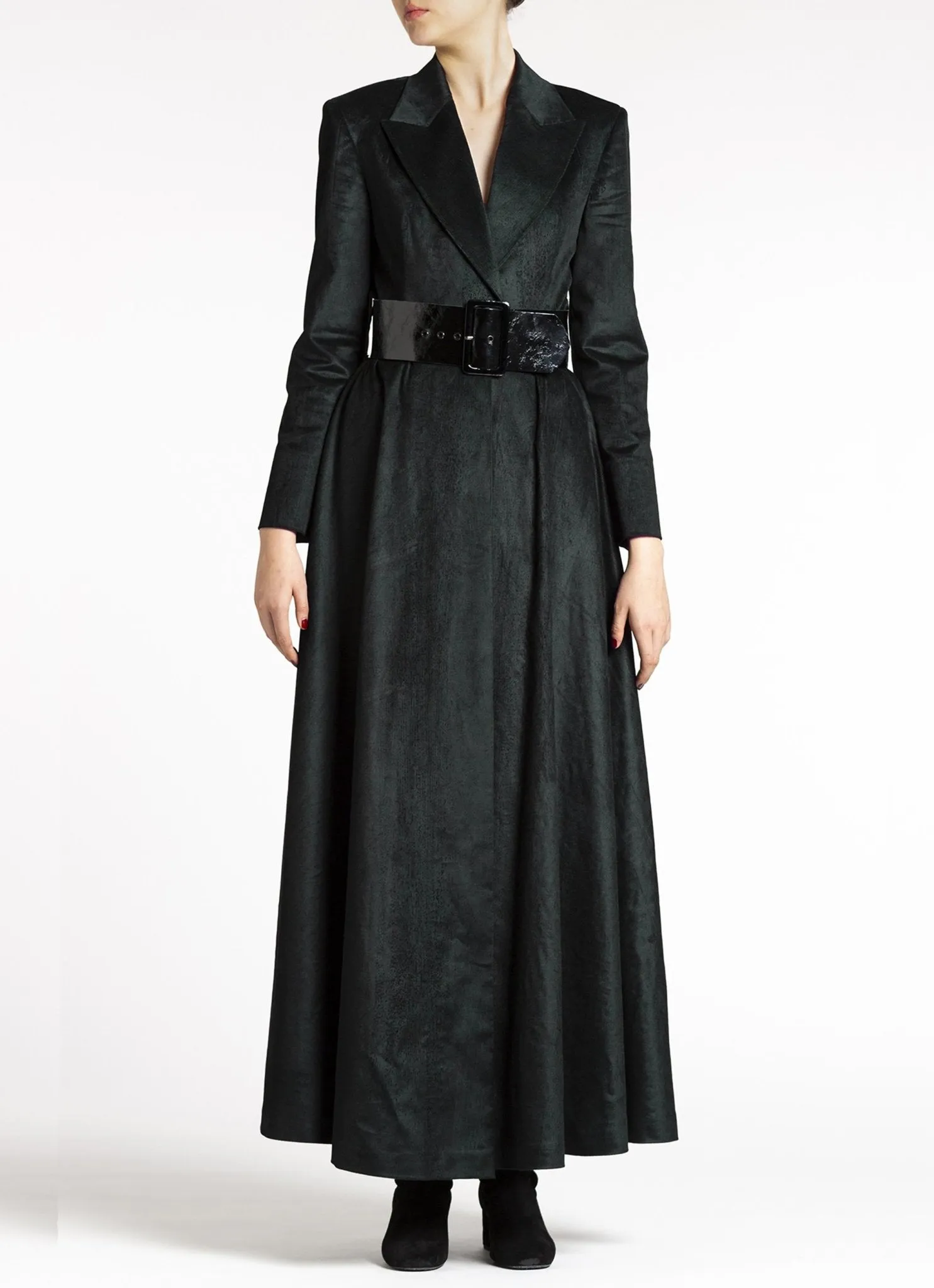 Belted Corduroy Maxi Coat