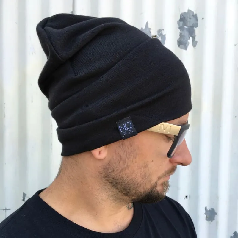 Black | Sweater Knit Beanie