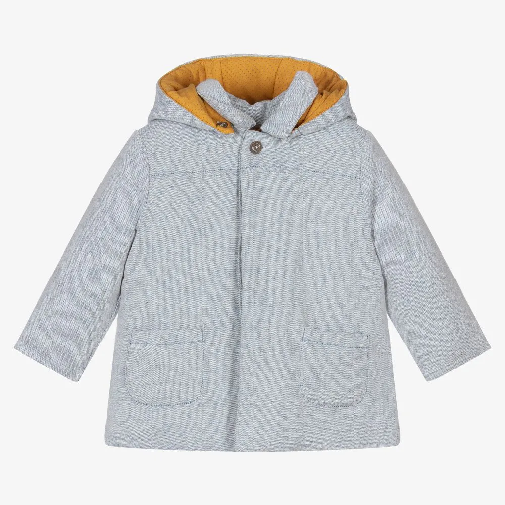 Blue Hooded Baby Coat