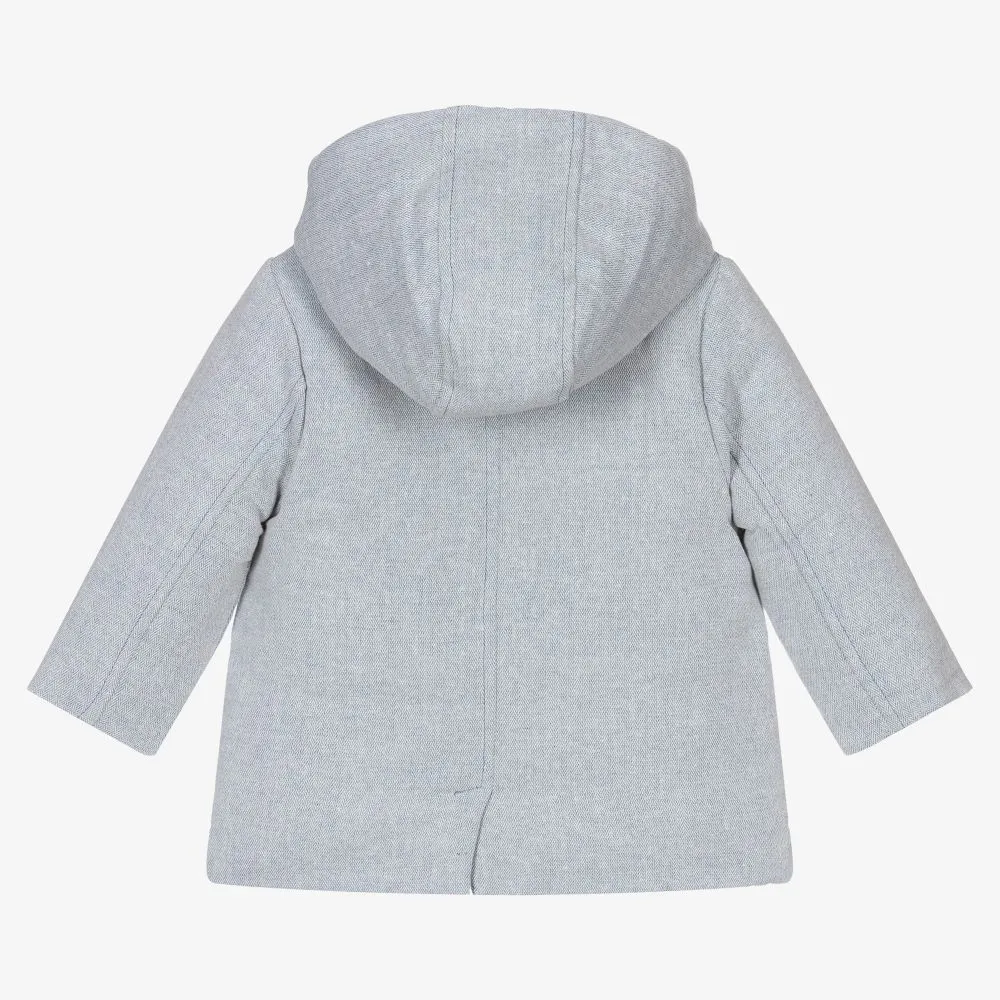 Blue Hooded Baby Coat