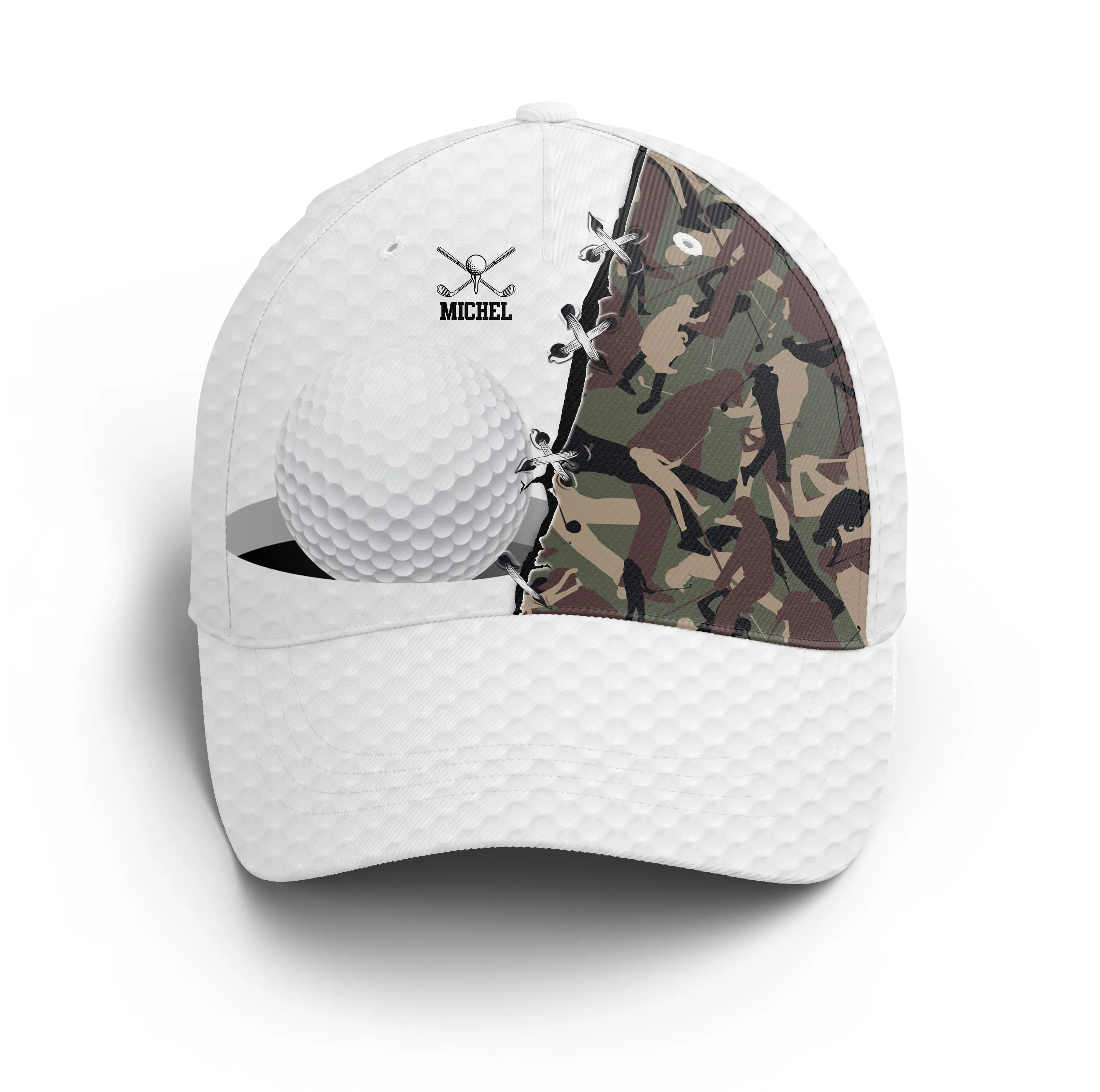 Casquette De Golf Performance, Motifs Balle de Golf, Camouflage, Cadeau Personnalisé Idéal Pour Fans De Golf - CTS25052226