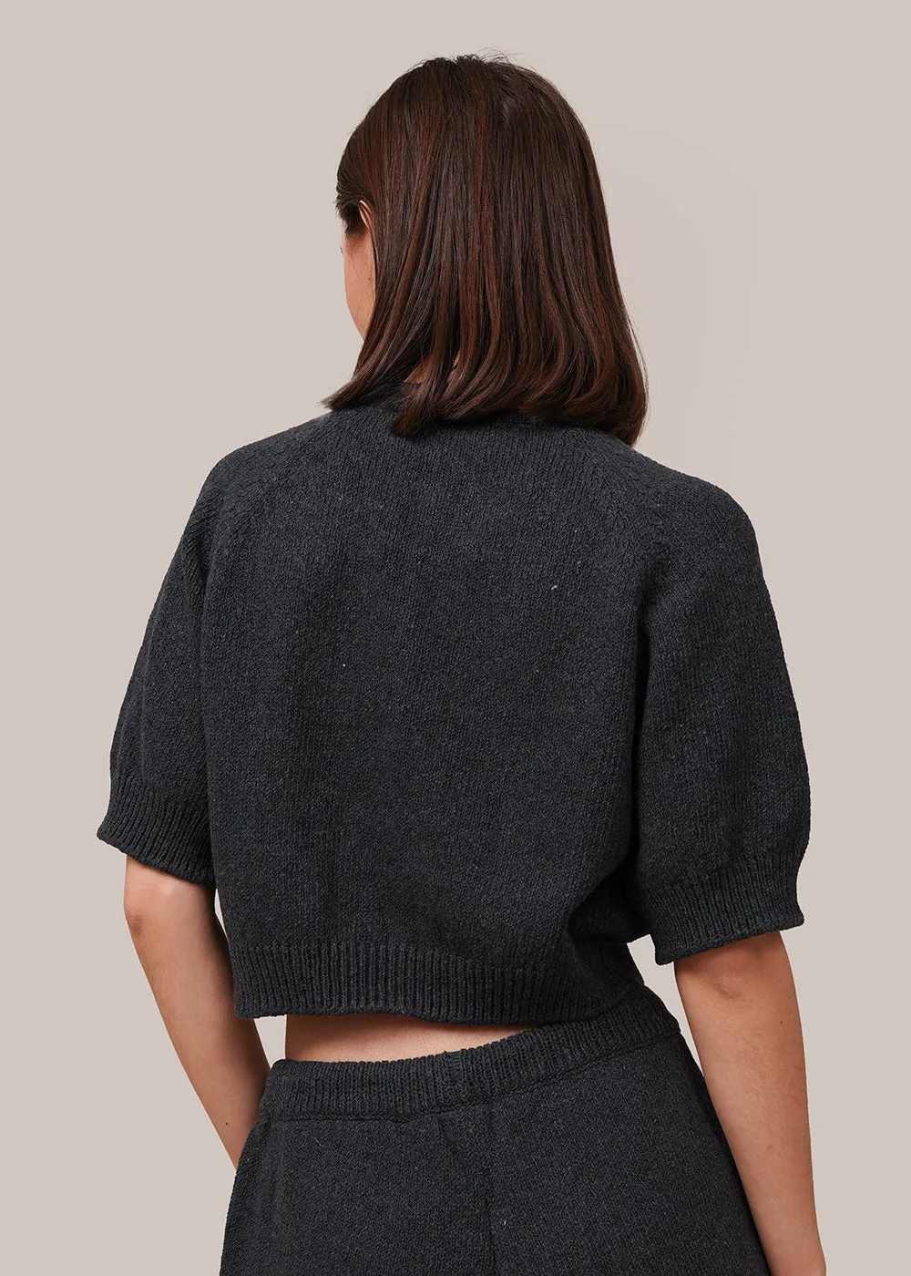 Charcoal Heather Cotton Top