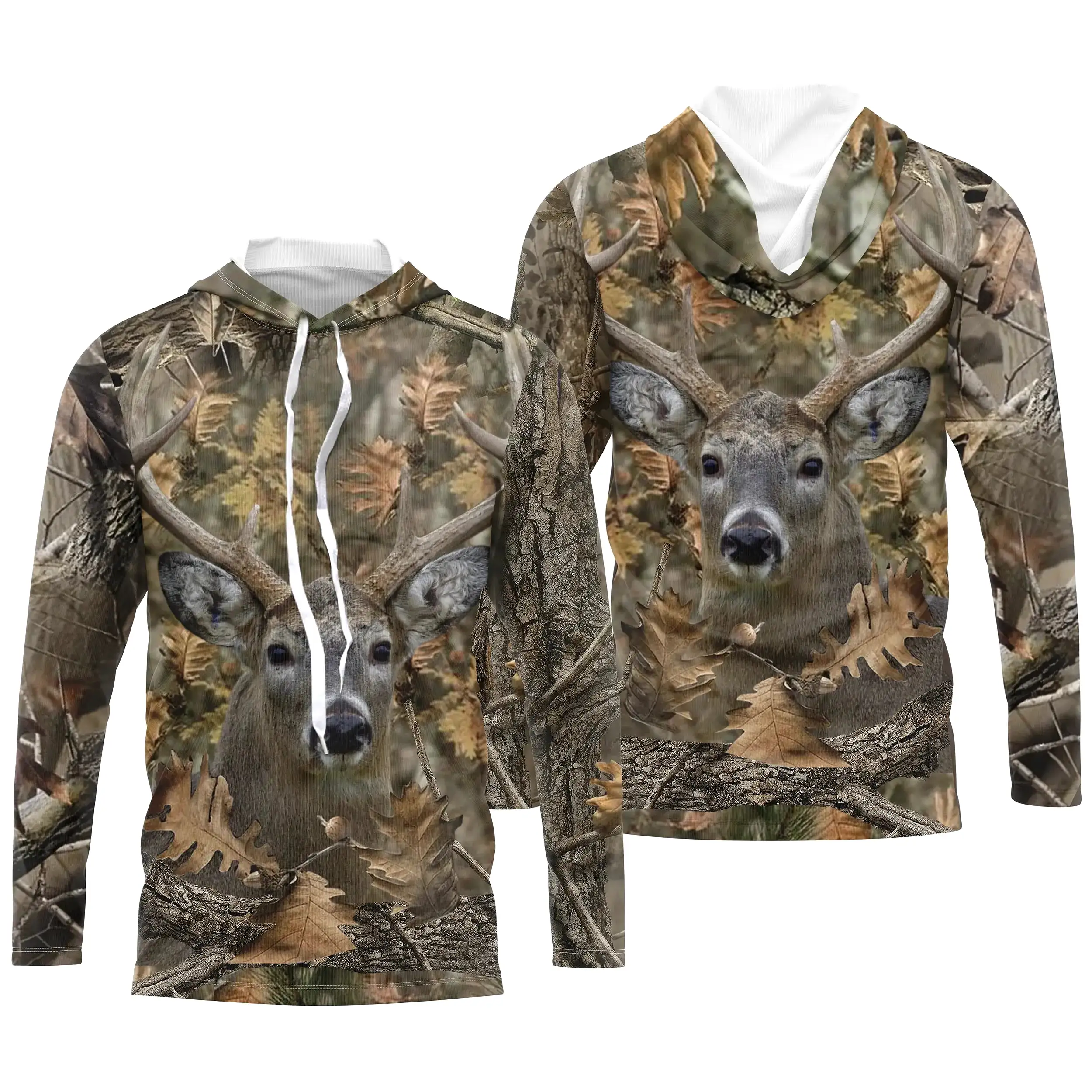 Chasse au Cerf, T shirt Chasseur, Camouflage, Vêtements de Chasse - CTS24052225