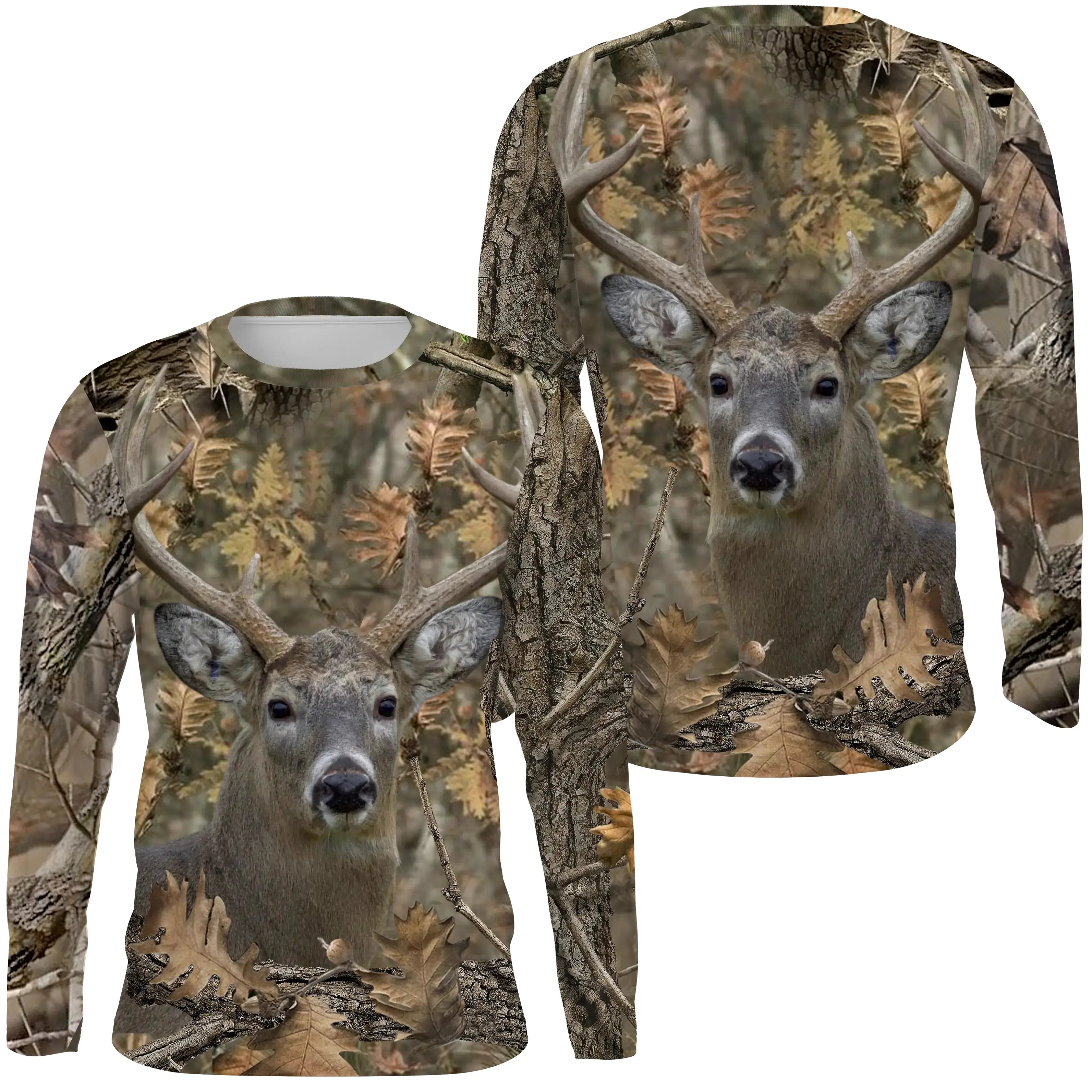 Chasse au Cerf, T shirt Chasseur, Camouflage, Vêtements de Chasse - CTS24052225