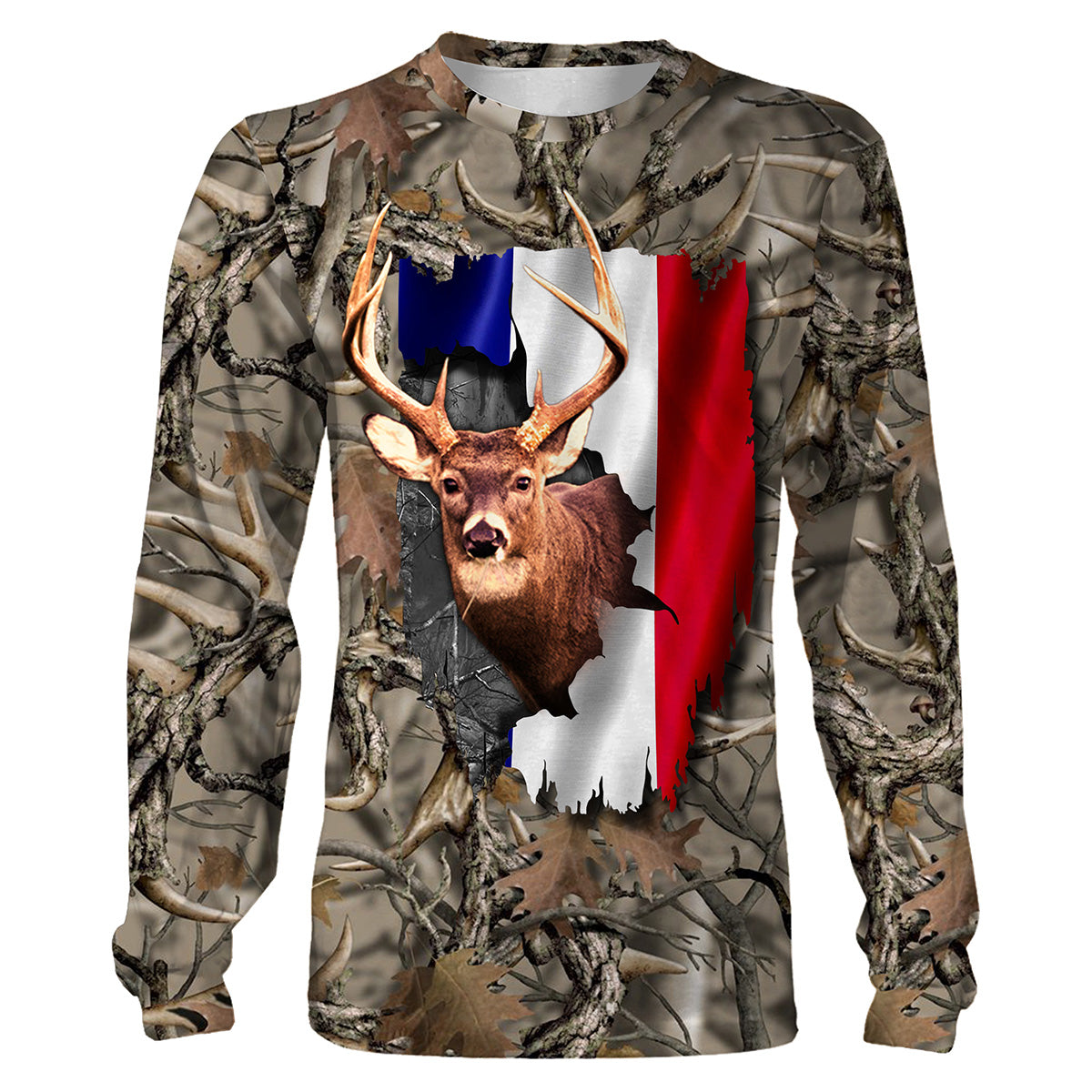 Chasse Du Cerf, Vêtement De Chasse, Camouflage, Drapeau France - VECHCE004