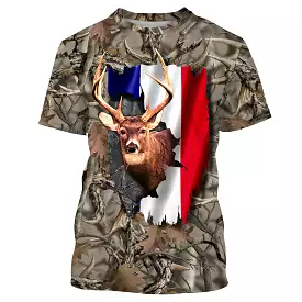 Chasse Du Cerf, Vêtement De Chasse, Camouflage, Drapeau France - VECHCE004