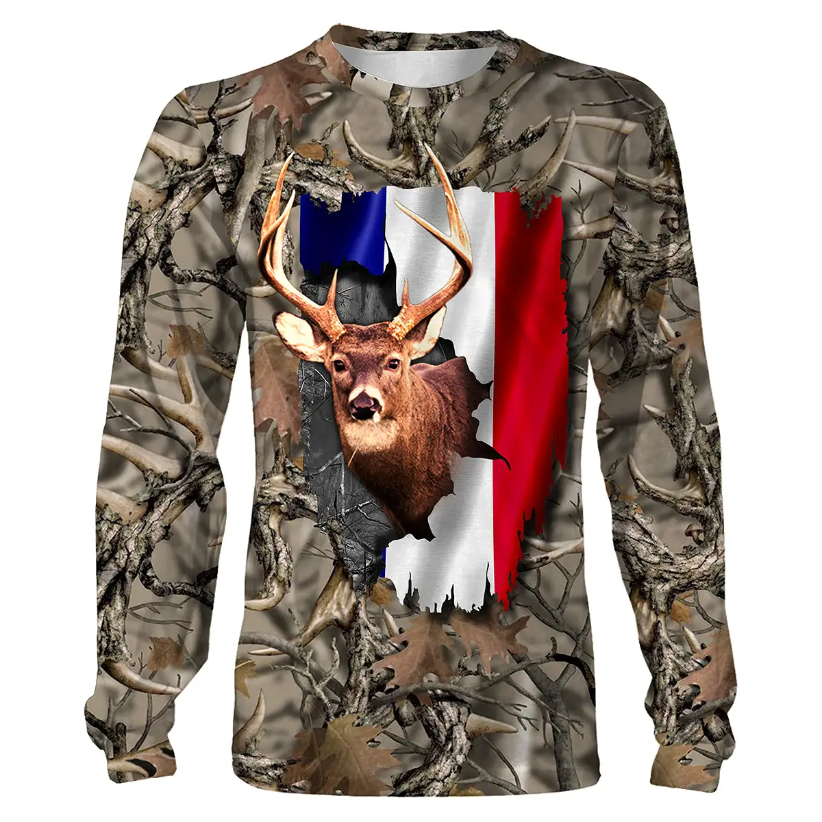 Chasse Du Cerf, Vêtement De Chasse, Camouflage, Drapeau France - VECHCE004