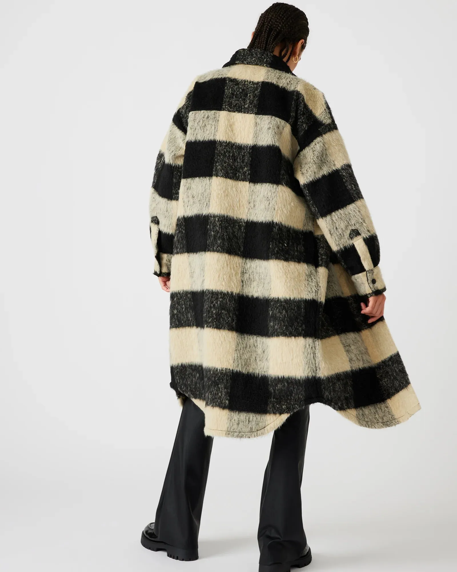 Chloe Cream Plaid Coat