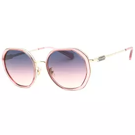 Coach 0HC7141 Sunglasses Transparent Pink Shiny Light / Plum Purple Scarlet Women's