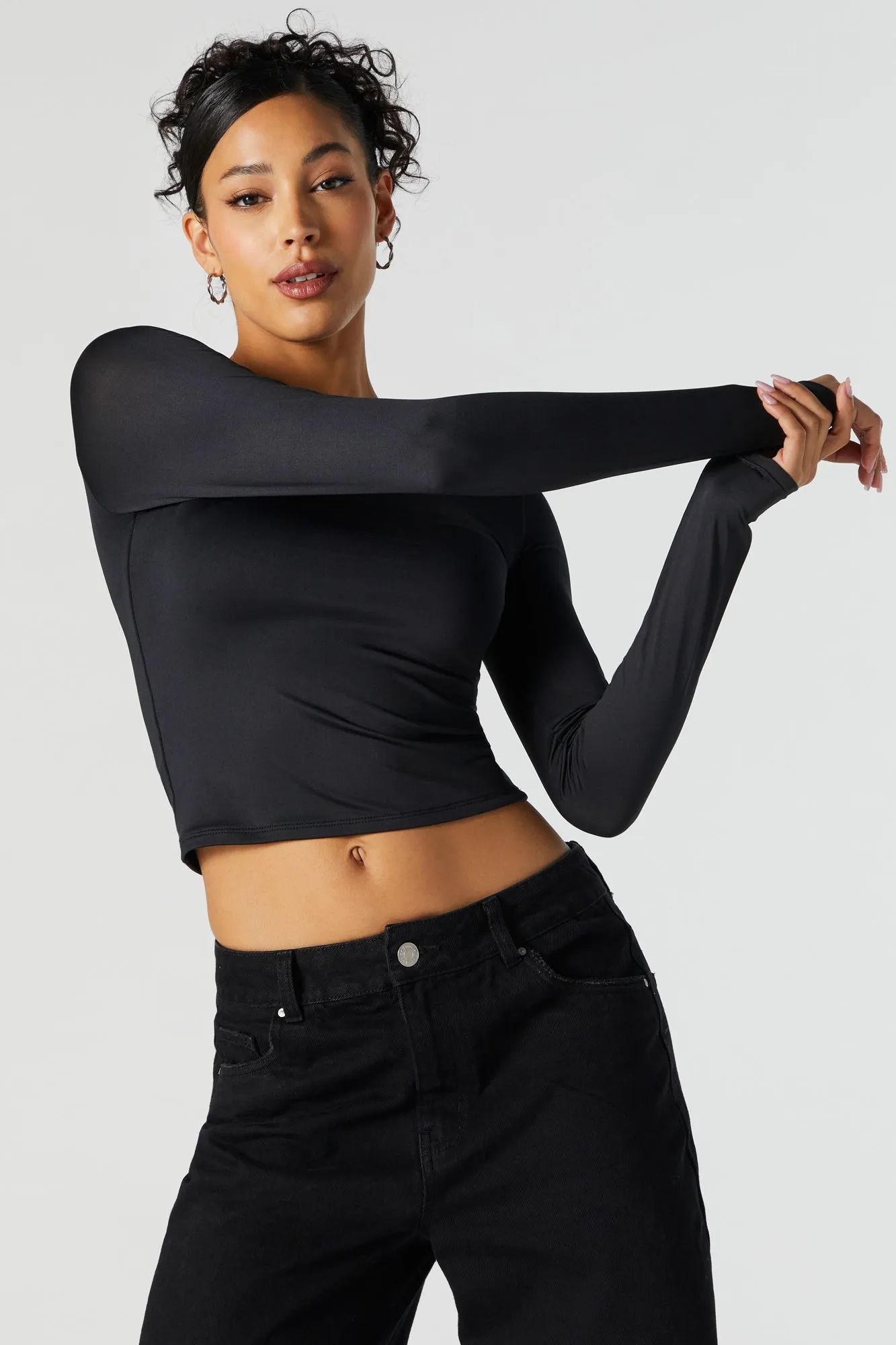 Contour Crewneck Long Sleeve Top