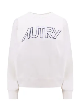 Cotton sweatshirt with embroidered logo