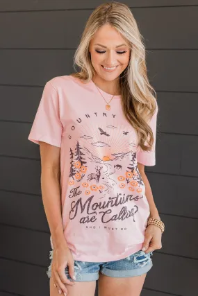 Country Vibes Graphic Tee- Light Pink