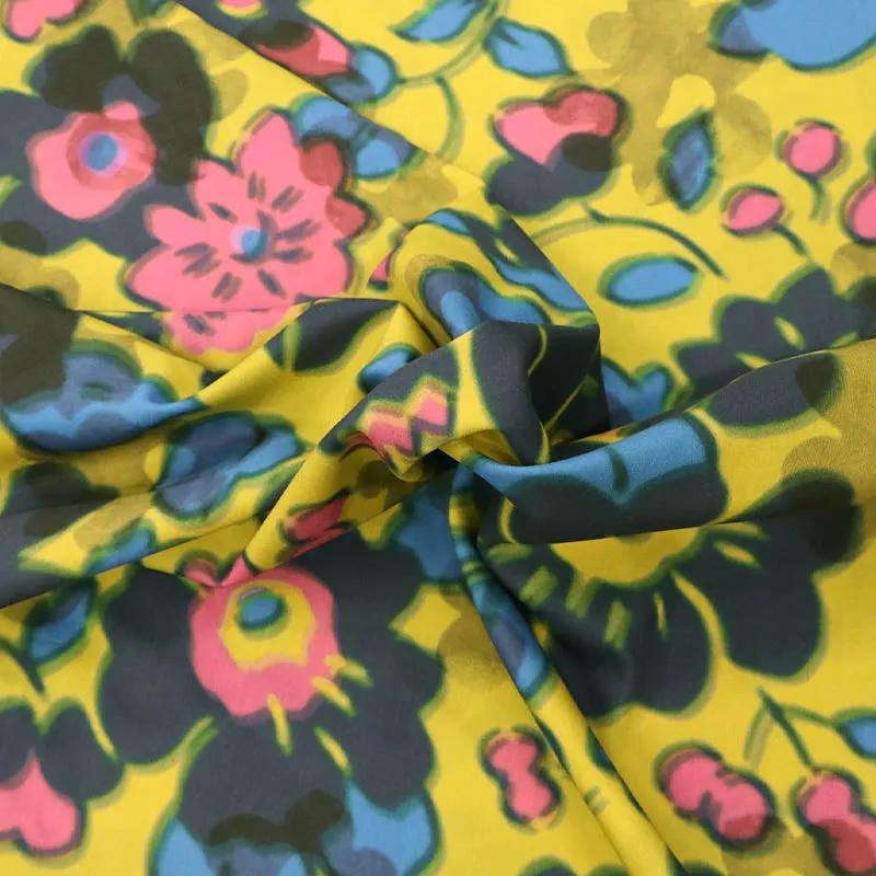 Deadstock Liberty Fabrics Tana Lawn Cotton - Betsy Shadow - Chartreuse