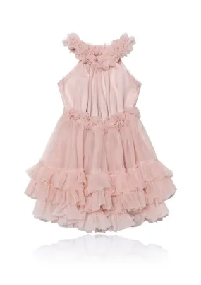 DOLLY by Le Petit Tom  RUFFLED CHIFFON DANCE DRESS ballet pink