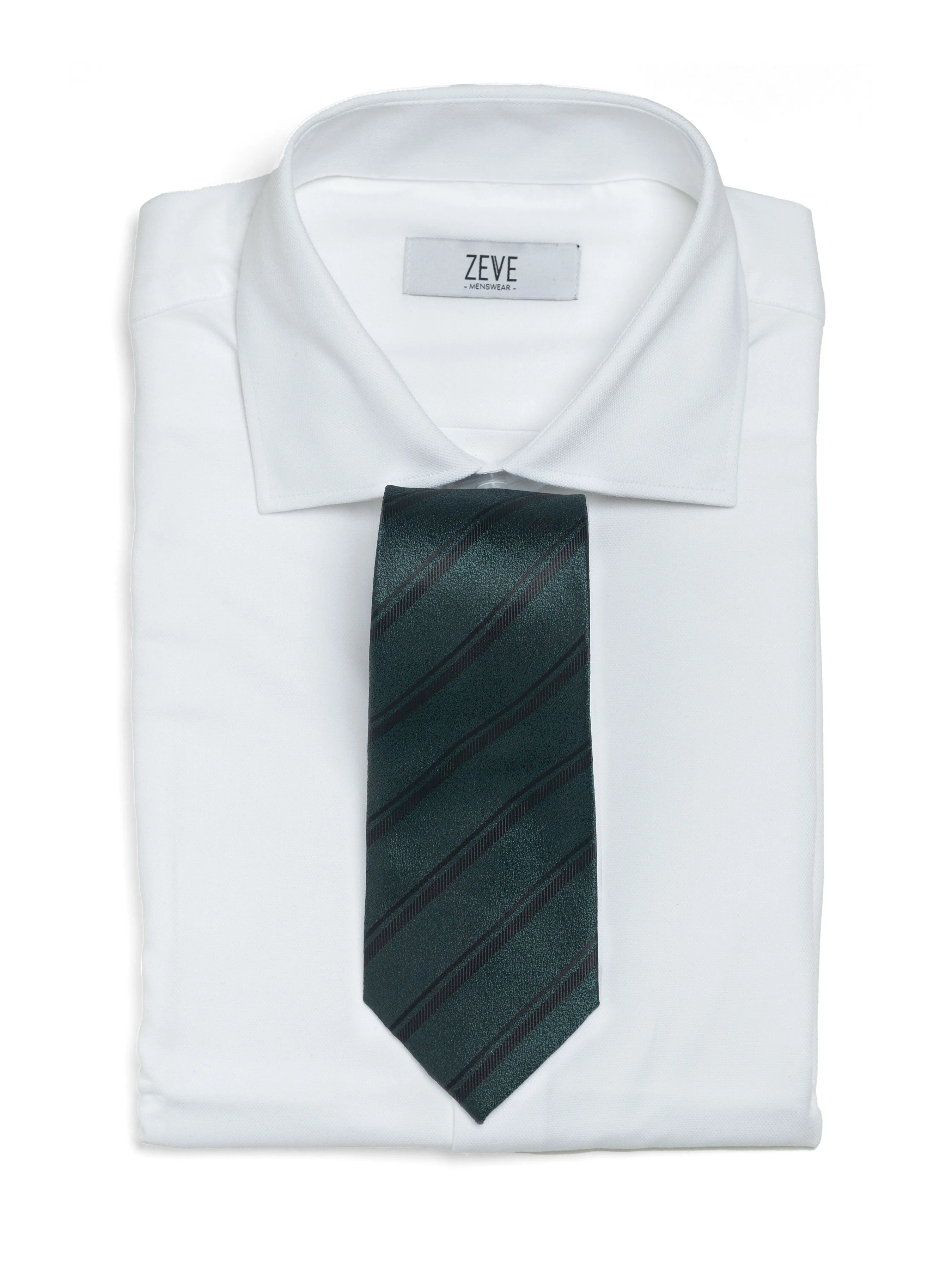 Double Stripe Tie - Emerald Green