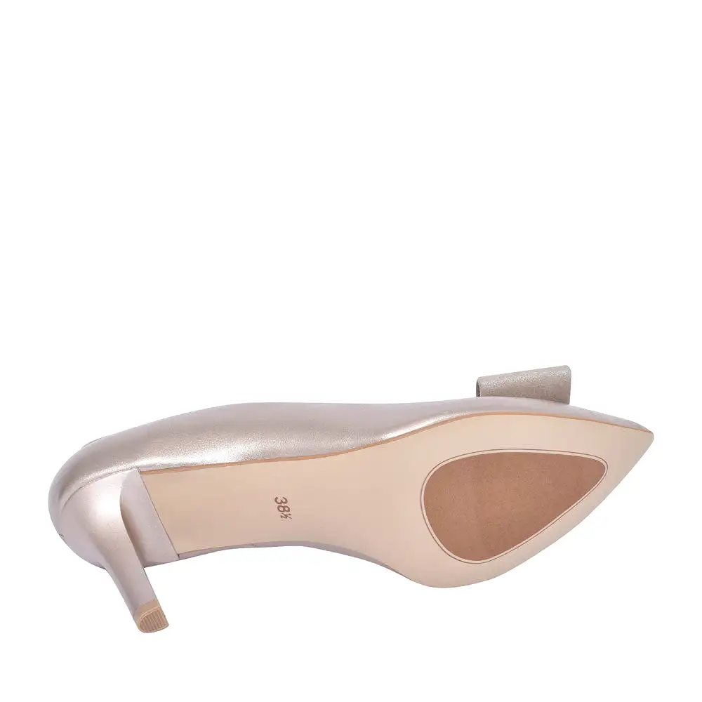 EMIS Gold Heeled Dress Shoe