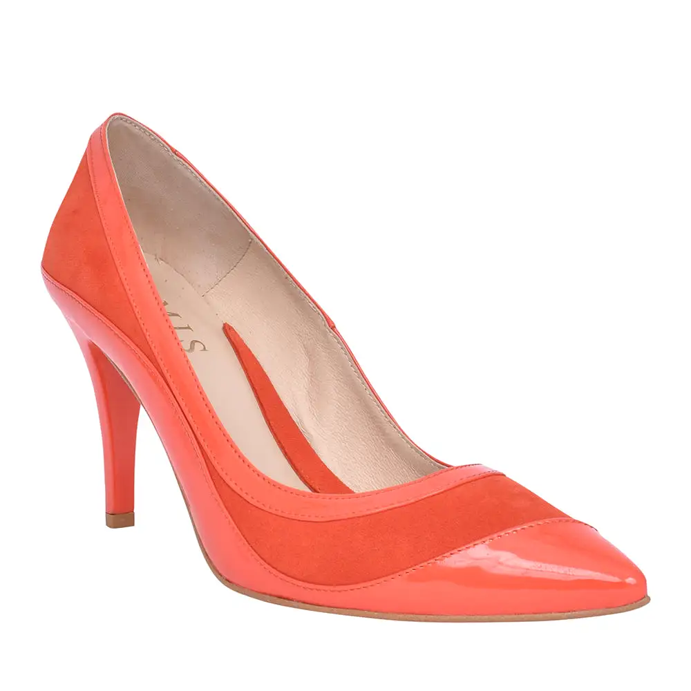 EMIS Orange Heeled Dress Shoe