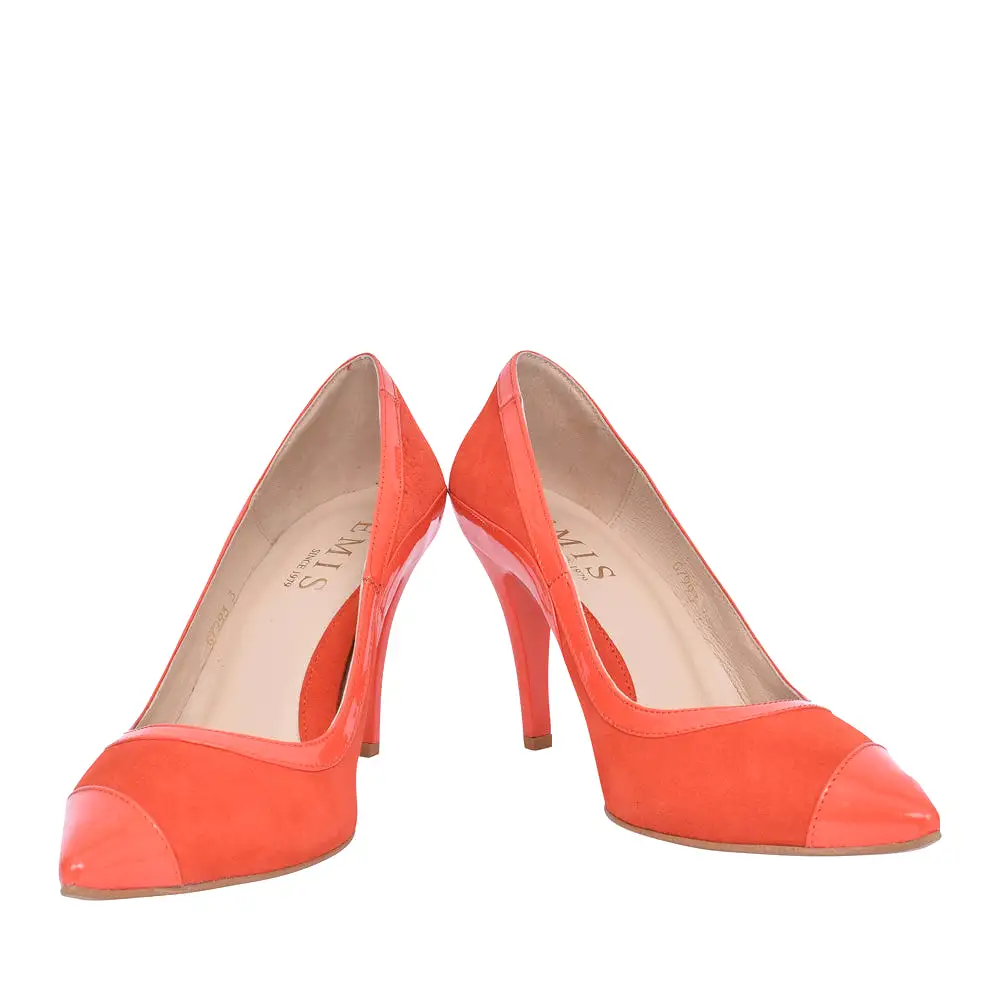 EMIS Orange Heeled Dress Shoe