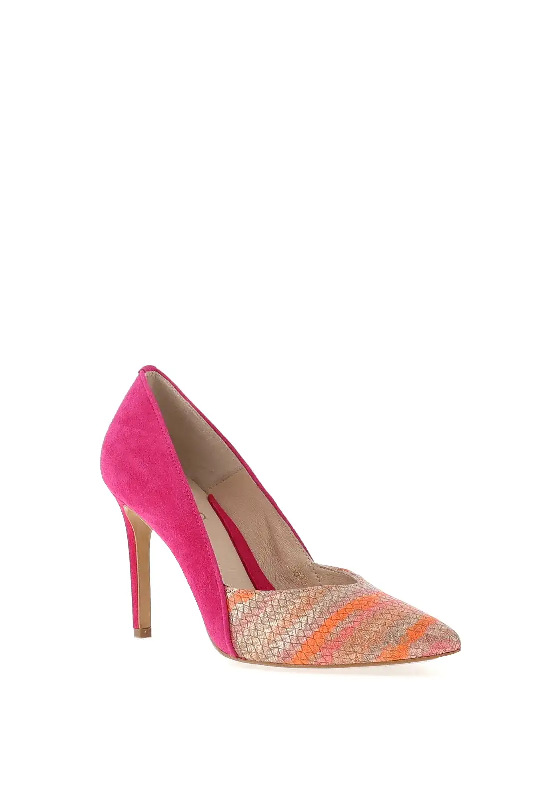 EMIS Suede Leather Fuchsia Court Shoe