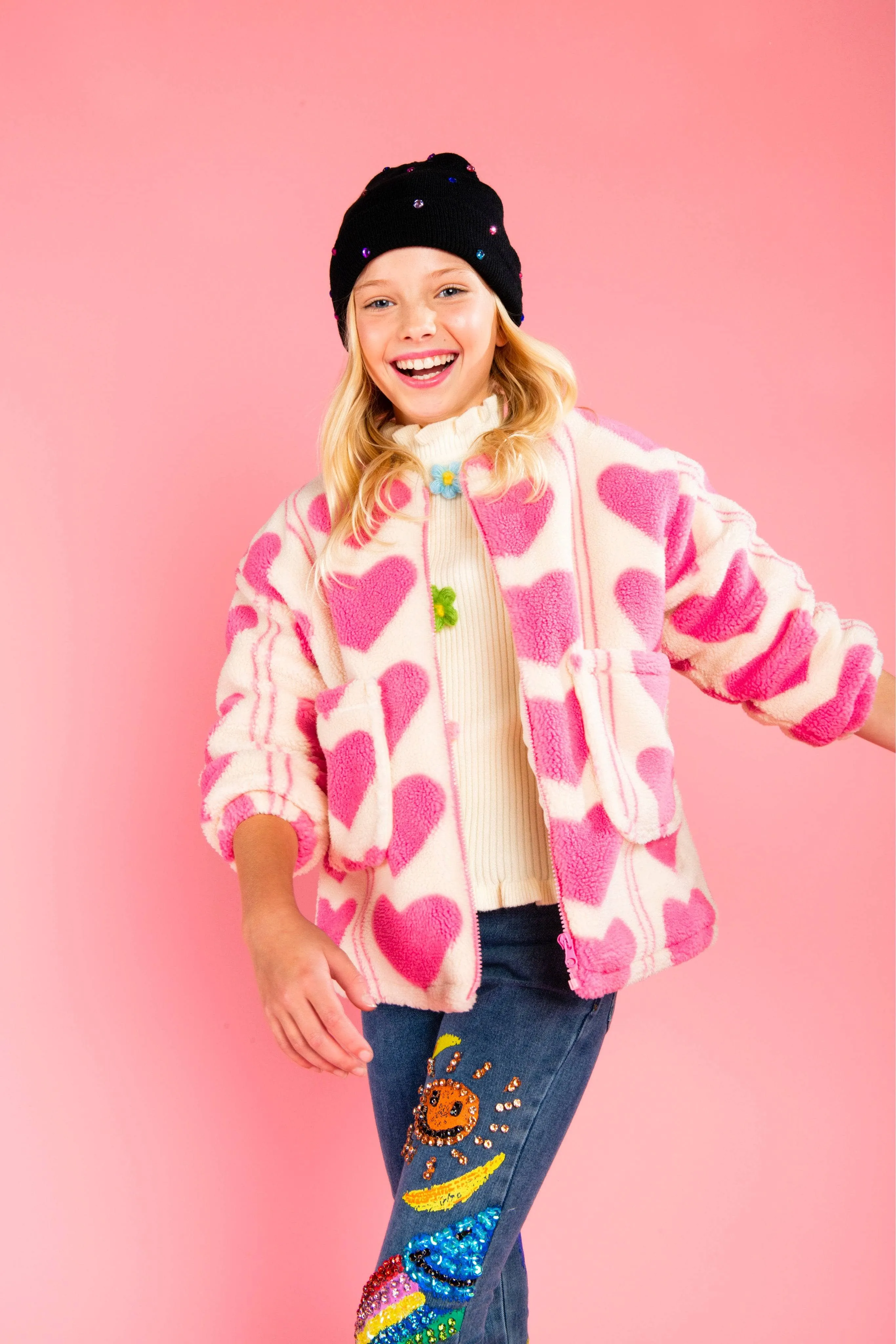 Fuzzy Hearts Jacket