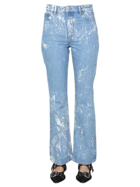 Ganni Acid Wash Effect Bootcut Jeans