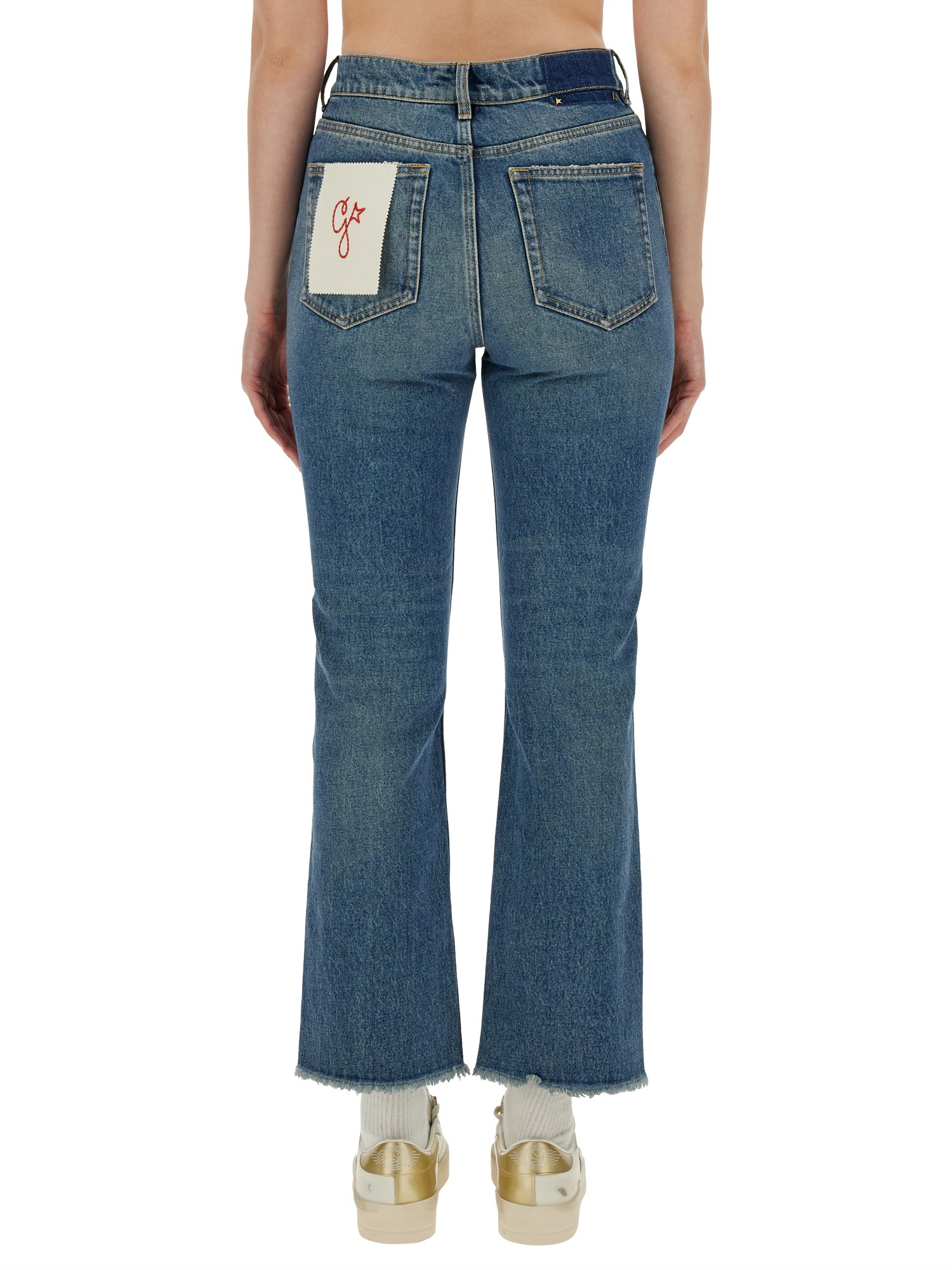 GOLDEN GOOSE    CROPPED JEANS IN COTTON DNEIM