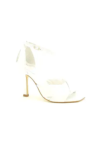 GUESS White Funnel Heel Sandal