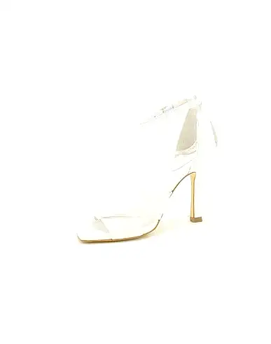 GUESS White Funnel Heel Sandal