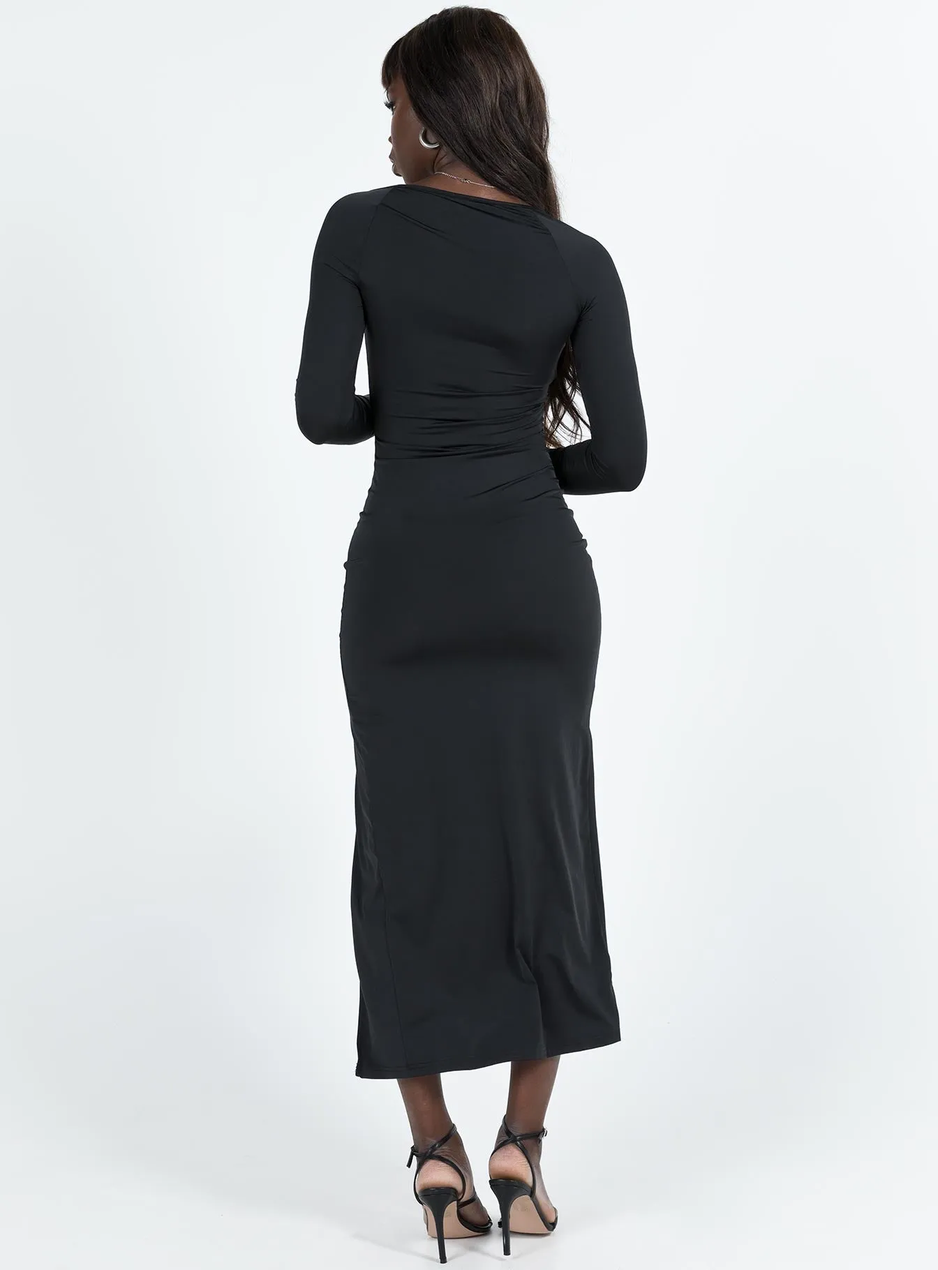 Hayward Long Sleeve Midi Dress Black