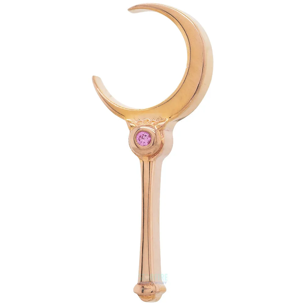 Hey Sailor! Threaded End in Gold with Light Pink Sapphire