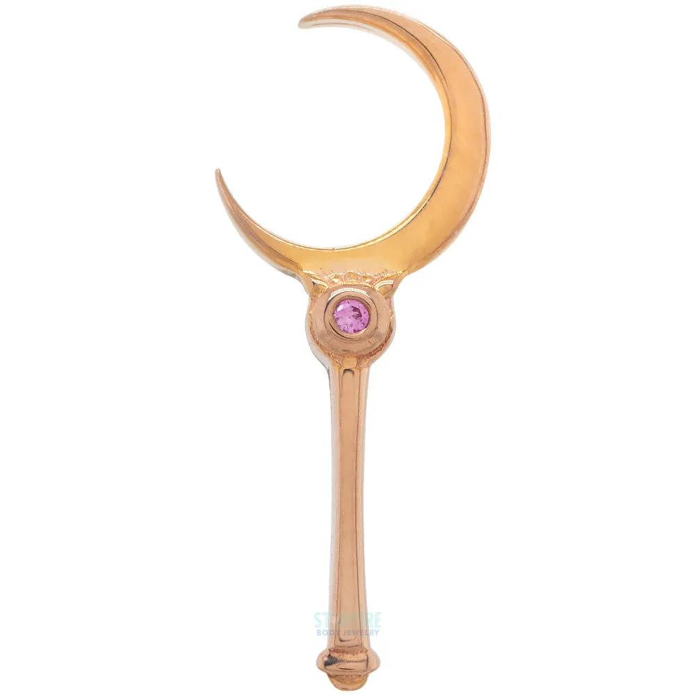 Hey Sailor! Threaded End in Gold with Light Pink Sapphire