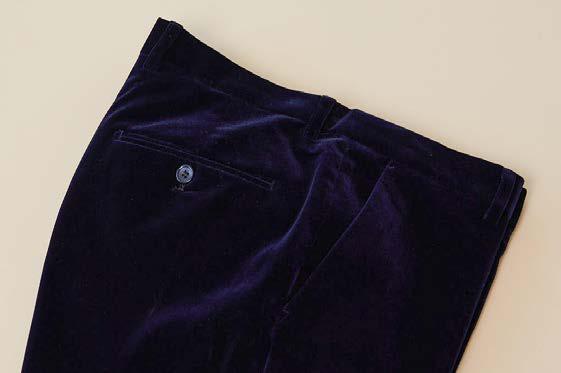 Inserch Velvet Flat Front Pant P502-11 Navy