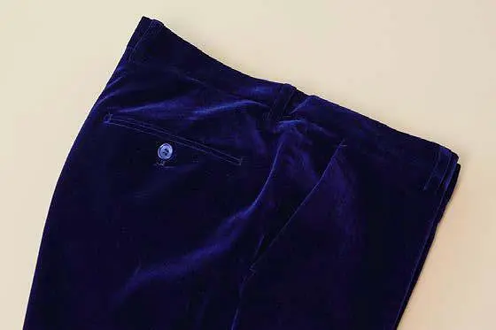 Inserch Velvet Flat Front Pant P502-13 Royal Blue