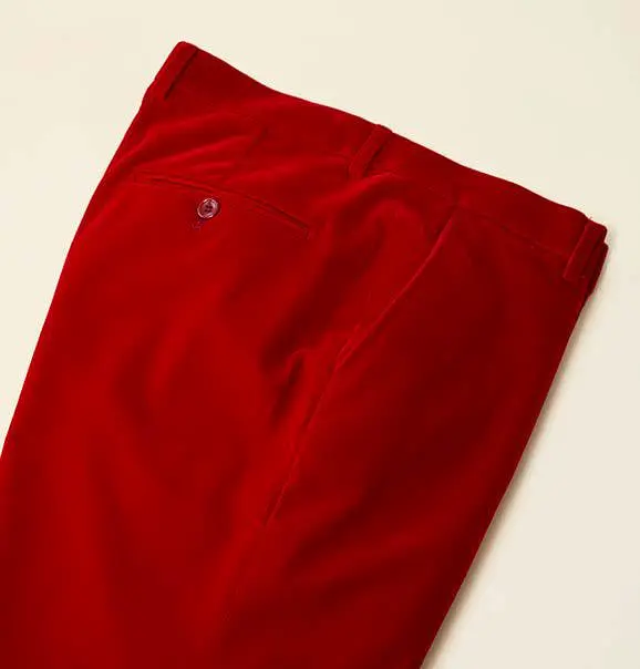 Inserch Velvet Flat Front Pant P502-30 Red