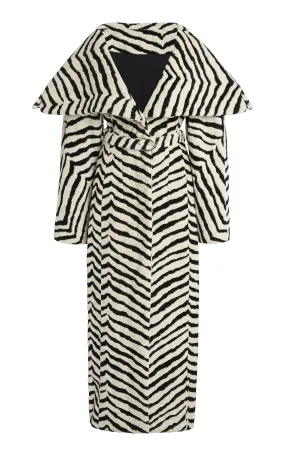 Jacquemus Caruso Zebra-Jacquard Cotton Coat