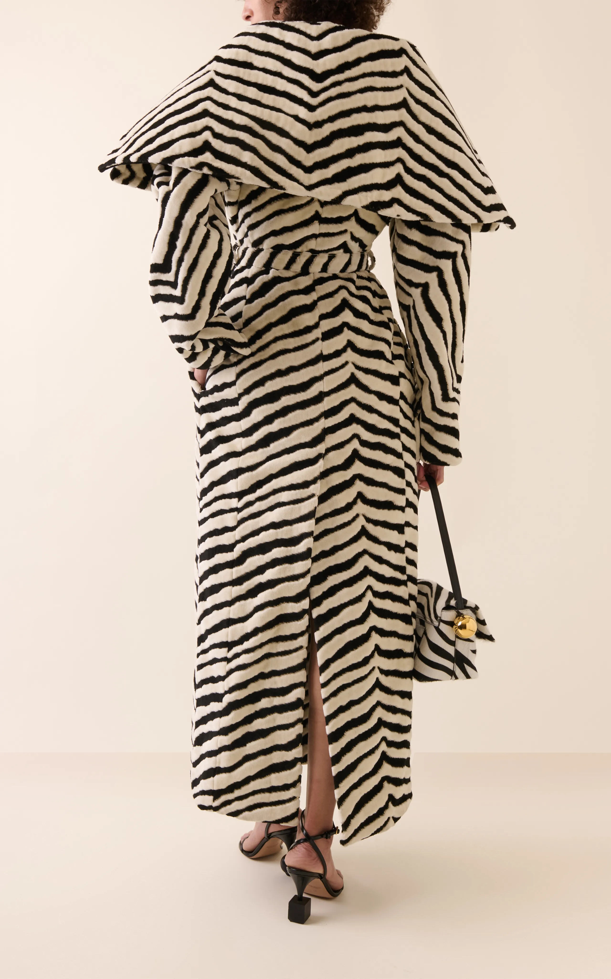 Jacquemus Caruso Zebra-Jacquard Cotton Coat