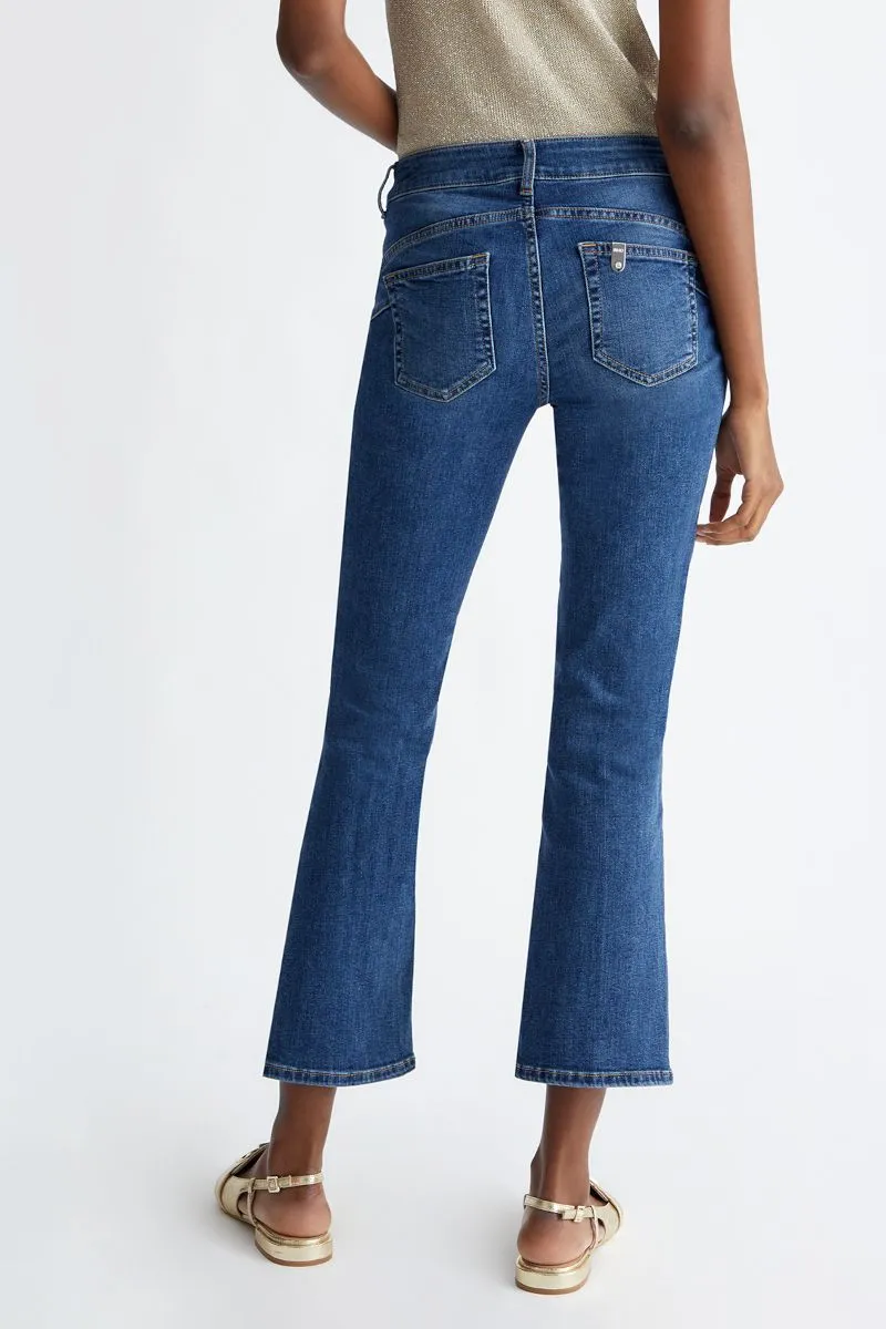 Jeans bootcut cropped donna Denim