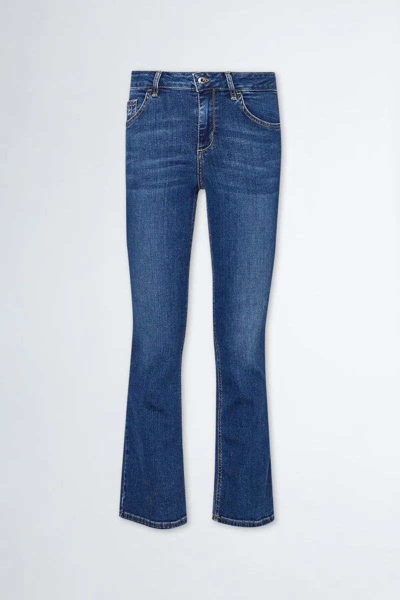 Jeans bootcut cropped donna Denim